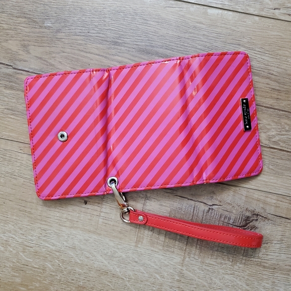 ❤️‍🔥 4/$15 Kate Spade Small Credit Card Phone Holder Striped Wristlet Wallet - Picture 3 of 9